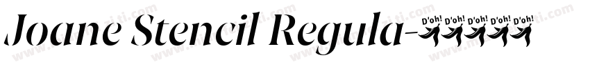 Joane Stencil Regula字体转换